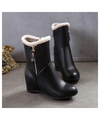 Cowboy Boots for Women Chunky Boots for Women Insulated Winter Boots for Women Knee High Snow Boot Black $28.12 Outdoor Shoes