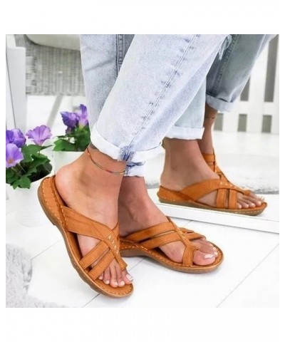 Breathable Open Toe Sandals for Women Women Flat Flip Flops Slippers Summer Outdoor Sandals Ladies Wedges Flip Flop Slipper (...