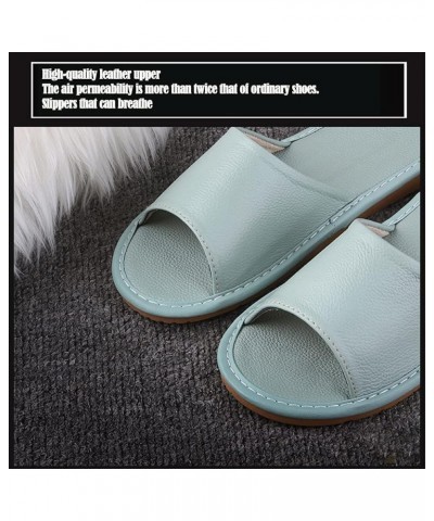 Men's and Women's Genuine Leather Open Toe Slippers Summer Sandals，Open Toes Indoor Slippers Leather Sandals Casual House Sho...