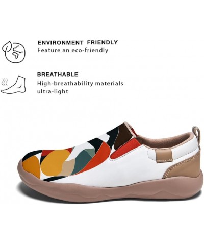 Women's Walking Travel Shoes Slip On Microfiber Casual Loafers Lightweight Comfort Fashion Sneaker Abstract Art_03_women $40....