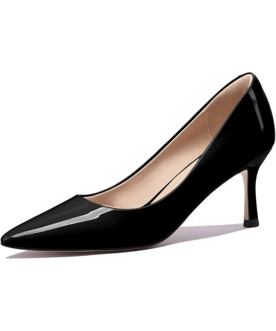 Women Stiletto Heels Pumps Breathable Foam Pointed Toe High Heels Pumps 3 inches Black Sexy Wedding Shoes Comfortable High He...