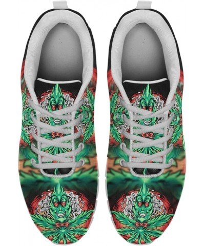 Mens Womens Marijuana Print Running Shoes,Athletic Tennis Sneakers Comfortable Fashion Weed Shoes Marijuana 282 $43.98 Fashio...