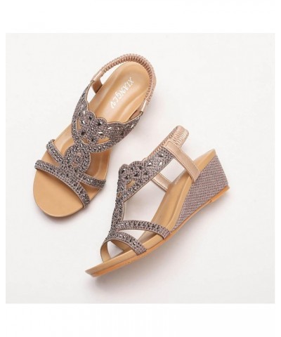 Slide Sandals for Women Dressy Platform Open Toe Wedges Sandals Lightweight Breathable Shoes 60-nrny-a-pink $13.55 Sandals