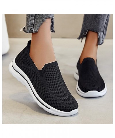 Women's Sneakers 2022 New Shoes Fashion Lightweight Breathable Mesh Tennis Shoes Wide Width Shoes for Women Z 04-black $15.37...