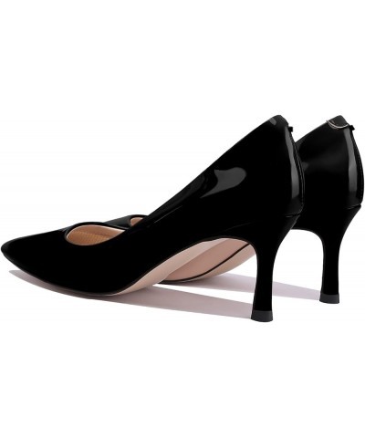 Women Stiletto Heels Pumps Breathable Foam Pointed Toe High Heels Pumps 3 inches Black Sexy Wedding Shoes Comfortable High He...