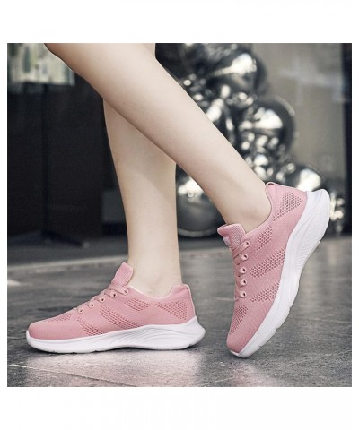 Womens Running Sneakers, Women's Sneakers Slip On Walking Shoes Round Toe Comfort Athletic Running Shoes Gift Z 01-pink $18.1...