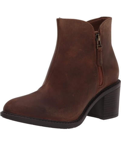 Womens Scene Zip Dark Tan Leather $26.86 Boots