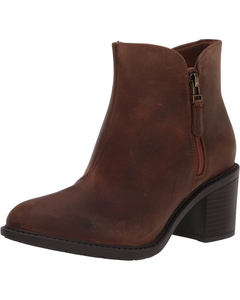 Womens Scene Zip Dark Tan Leather $26.86 Boots