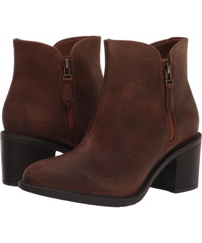 Womens Scene Zip Dark Tan Leather $26.86 Boots