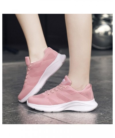 Womens Running Sneakers, Women's Sneakers Slip On Walking Shoes Round Toe Comfort Athletic Running Shoes Gift Z 01-pink $18.1...