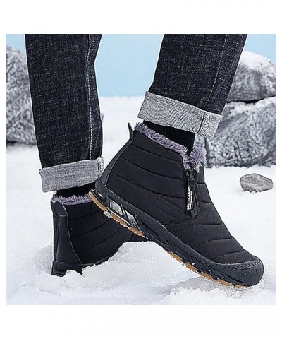 Ankle Boots for Women No Heel,Womens thick Warm Hiking Boots Fashion Booties Lightweight Walking Short Bootie Slip On Vintage...