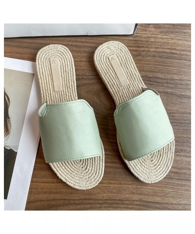 Beach Slippers 2023 Dressy Summer Fashion Open Toe Straw Flat Bottom Simple Beach Outside Wear Casual Ladies Large Size Sanda...