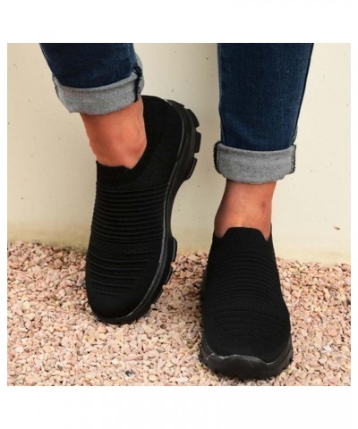 Women's Fashion Sneakers Women's Walking Sock Shoes Lightweight Slip on Breathable Yoga Sneakers Comfortable Mesh Sports Tenn...