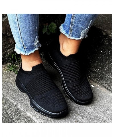 Women's Fashion Sneakers Women's Walking Sock Shoes Lightweight Slip on Breathable Yoga Sneakers Comfortable Mesh Sports Tenn...