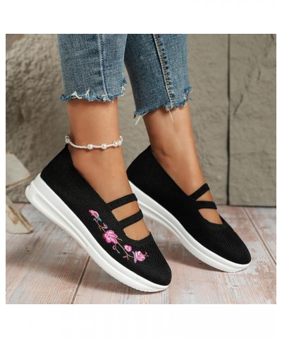 Walking Shoes for Women, Slip-On Light Mesh Platform Orthopedic Sneakers for Arch Support - Women's Fashion Sneakers B-black ...