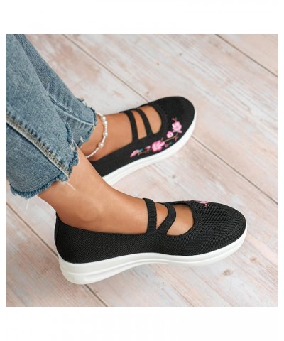 Walking Shoes for Women, Slip-On Light Mesh Platform Orthopedic Sneakers for Arch Support - Women's Fashion Sneakers B-black ...