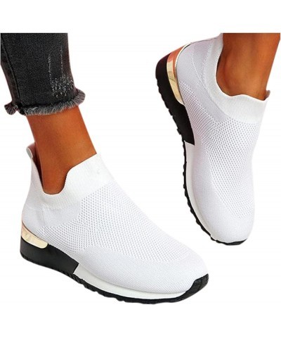 Sneakers for Women Walking Shoes Women's Slip On Lightweight Travel Sneakers Casual Running Breathable Tennis Shoes 8 White $...