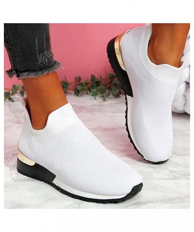 Sneakers for Women Walking Shoes Women's Slip On Lightweight Travel Sneakers Casual Running Breathable Tennis Shoes 8 White $...