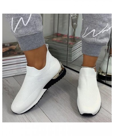 Sneakers for Women Walking Shoes Women's Slip On Lightweight Travel Sneakers Casual Running Breathable Tennis Shoes 8 White $...