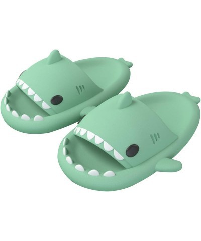 Womens Mens Shark Slippers, Cartoon Shark Bathroom Slippers Super Soft Cloud Sliders Non-Slip Quick Dry Shower Slippers-Orang...