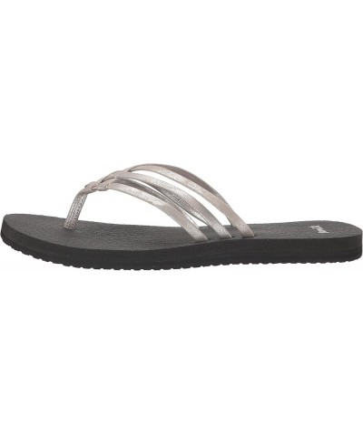 Yoga Sandy Metallic 11 Silver $20.39 Sandals