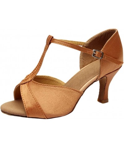 Criss Cross Buckle Heel Sandals for Women Dressy Summer Peep toe Kitten Heel Summer Sandals for Women 2022 Brown $11.88 Sandals