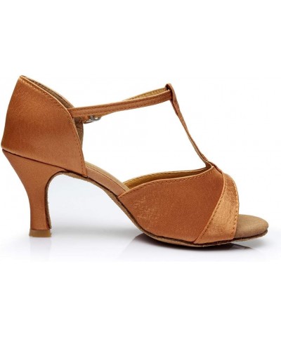 Criss Cross Buckle Heel Sandals for Women Dressy Summer Peep toe Kitten Heel Summer Sandals for Women 2022 Brown $11.88 Sandals