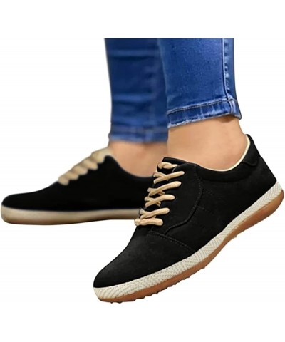 Lausiuoe Shoes for Women Sneakers Slip On Low Top Canvas Shoes Casual Fashion Lightweight Comfortable Walking Flat Loafers Bl...