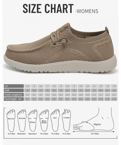 Wide Shoes for Women,Wide Walking Shoes for Women Slip On Loafer with Arch Support,Diabetic Women's Shoes Wide Width Khaki $2...