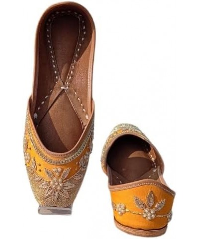 EthnicVibes Leather Fashionable Bellies Punjabi Jutti Indian Wedding Women Party Mojari US Size 5-10 DLY Design D $24.74 Flats