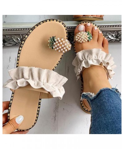 Womens Warm Flip Flop Socks Cloud Shoes Women Sandals Fish Sandals Flats For Women Sandals Women Wedge Dressy 7-beige $17.26 ...