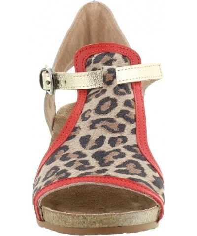 Footwear Women's Fiona Wedge Sandal Cheetah/Kiss Red/Radiant Gold $46.98 Sandals