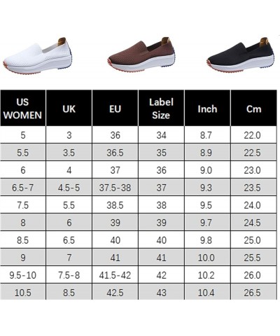 Women's Orthopedic Slip-On Walking Shoes, Comfort Loafers Wide Fit Knit Breathable Mesh Non-Slip Platform Flat Boat Shoes, Li...