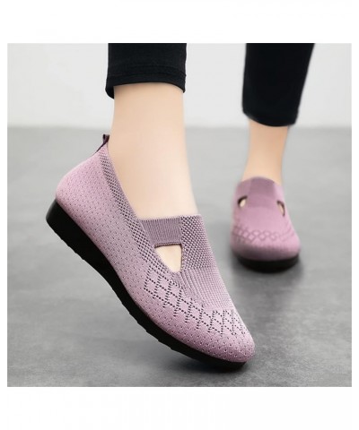 Women Flats Wide Width Red Flats for Women Slip On Bow Flat Shoes Womens Shoes Flats C-pink $17.77 Loafers & Slip-Ons