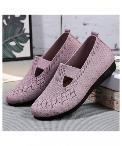 Women Flats Wide Width Red Flats for Women Slip On Bow Flat Shoes Womens Shoes Flats C-pink $17.77 Loafers & Slip-Ons