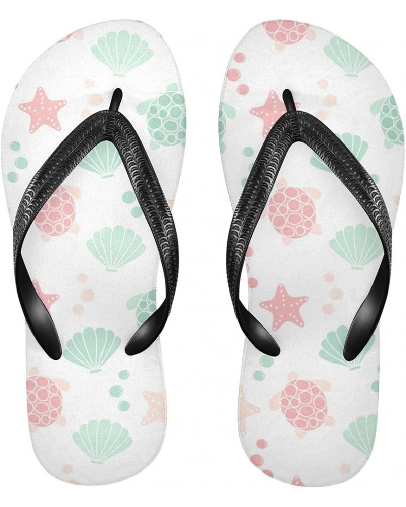 Cute Turtles Flip Flop Sandal Men's and Women's Summer Sandal | Beach & Water Shoes(14) Cute Turtles $12.64 Outdoor Shoes