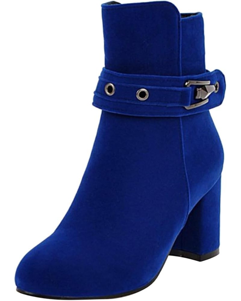 Thigh High Boots, Chunky Boots for Women, Rubber Boots for Women Combat Boots Boots for Women Pull On Boots Blue-1 $31.92 Boots