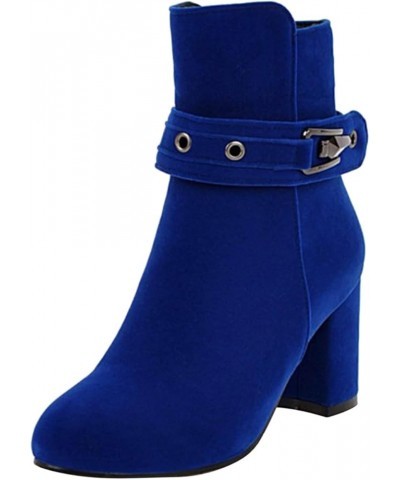 Thigh High Boots, Chunky Boots for Women, Rubber Boots for Women Combat Boots Boots for Women Pull On Boots Blue-1 $31.92 Boots