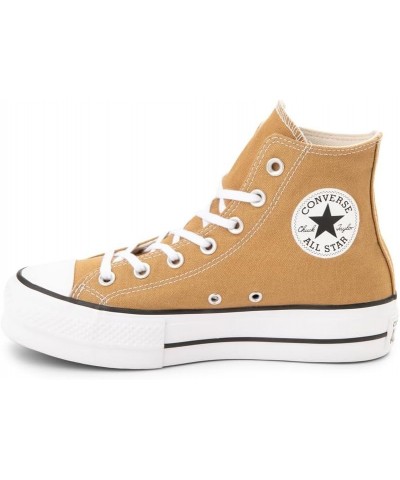 Womens' Chuck Taylor All Star Hi Top Lift Platform Sneakers, Trek Tan/White/Black, Size 10 $48.01 Fashion Sneakers