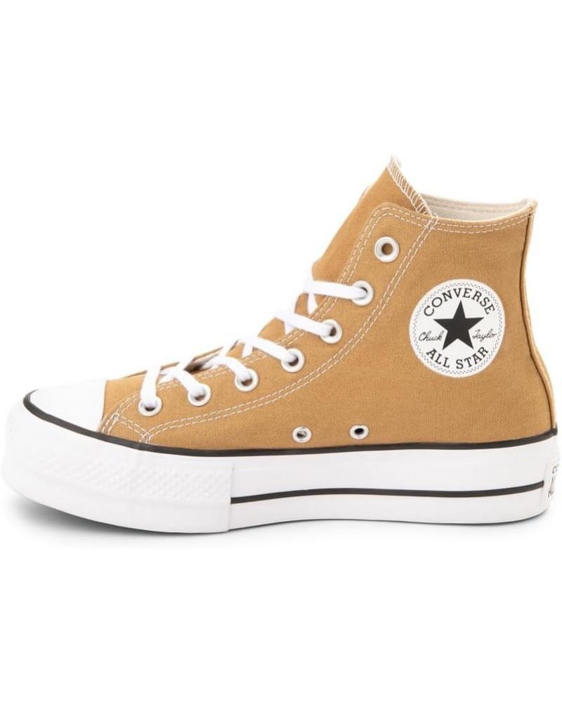 Womens' Chuck Taylor All Star Hi Top Lift Platform Sneakers, Trek Tan/White/Black, Size 10 $48.01 Fashion Sneakers