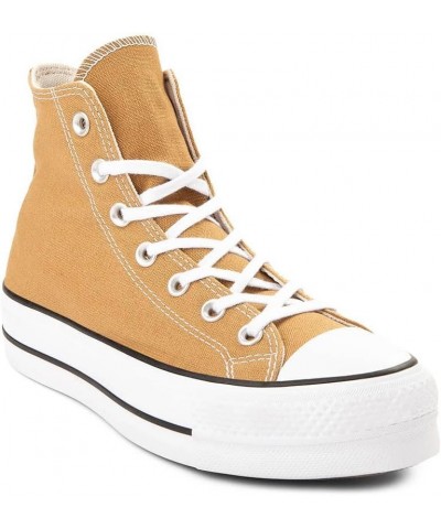 Womens' Chuck Taylor All Star Hi Top Lift Platform Sneakers, Trek Tan/White/Black, Size 10 $48.01 Fashion Sneakers