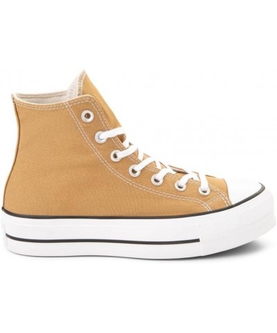 Womens' Chuck Taylor All Star Hi Top Lift Platform Sneakers, Trek Tan/White/Black, Size 10 $48.01 Fashion Sneakers