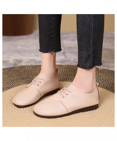 Women's Comfort Loafers Ladies Soft Loafers Comfortable Flats Flats Shoes Women Beige $18.08 Loafers & Slip-Ons