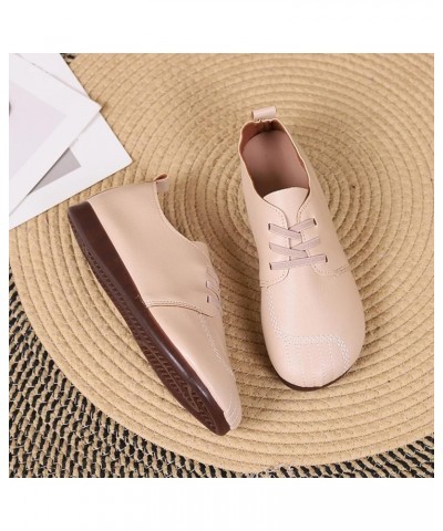 Women's Comfort Loafers Ladies Soft Loafers Comfortable Flats Flats Shoes Women Beige $18.08 Loafers & Slip-Ons