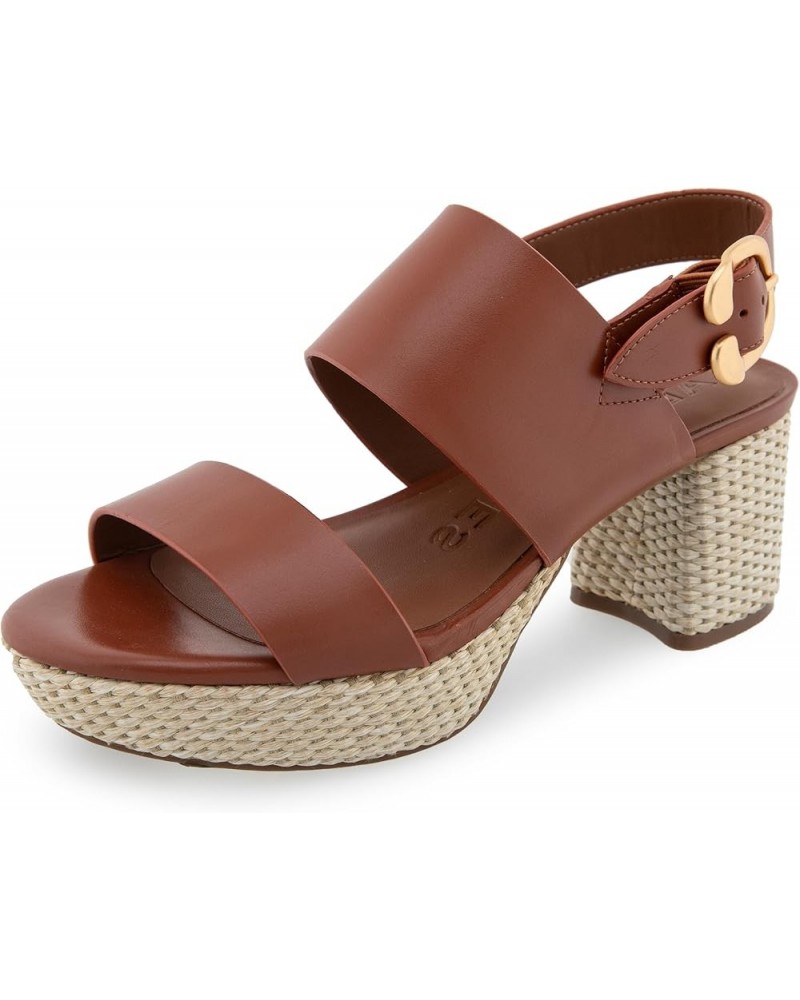 Women's Camera Heeled Sandal Ginger Bread Combo $51.50 Sandals