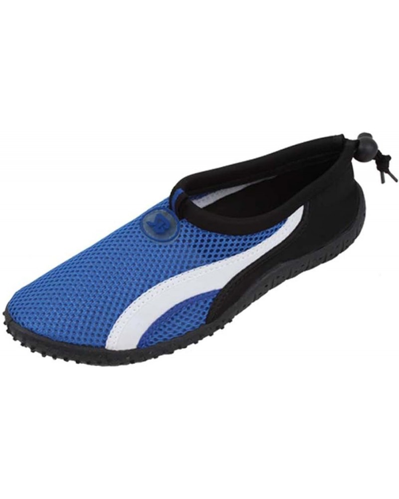 B2906A Women's Water Shoes Aqua Socks Slip on Sport Pool Yoga Dance Beach Surf 6 Colors Blue-1 $9.68 Sandals