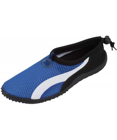 B2906A Women's Water Shoes Aqua Socks Slip on Sport Pool Yoga Dance Beach Surf 6 Colors Blue-1 $9.68 Sandals