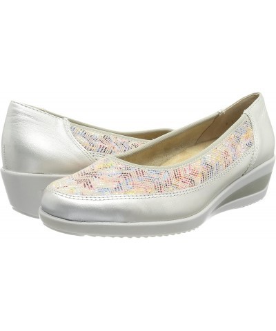 Women's Loafer White Gold Multi Coloured $91.96 Flats