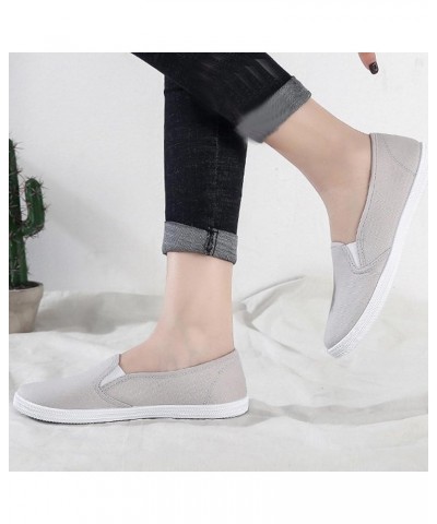 Low Heel Pumps Suede Ballet Flat Shoes Slip ons Women Walking Shoes Comfortable Loafer Shoes Z-01 Grey $9.78 Athletic Shoes