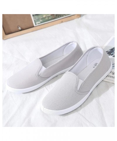 Low Heel Pumps Suede Ballet Flat Shoes Slip ons Women Walking Shoes Comfortable Loafer Shoes Z-01 Grey $9.78 Athletic Shoes